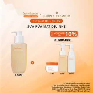 Sữa Rửa Mặt Tạo Bọt Dưỡng Ẩm Làm Sạch Dịu Nhẹ Sulwhasoo Gentle Cleansing Foam 200ml