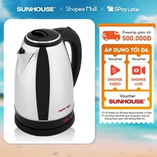 Ấm siêu tốc Inox 1.8L SUNHOUSE Happy Time HTD1081 - Hàng chính hãng - Bảo hành 12 tháng