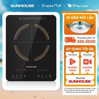 Bếp từ đơn Sunhouse SHD6803 - Công suất 2000W - Bảo hành 12 tháng - 8 chế độ nấu - Nút bấm điện tử