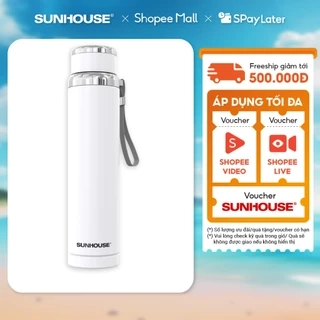 Bình giữ nhiệt Flexi Sunhouse 920 ml Sunhouse KS-TU920 -Inox 304 - Giữ nóng & lạnh tới 6h - Quai xách mềm tiện lợi