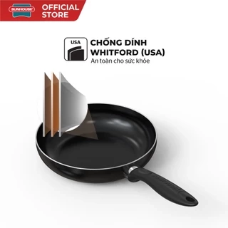 Chảo Chống Dính SUNHOUSE Trơn Size 16-30cm - Không dùng được bếp từ