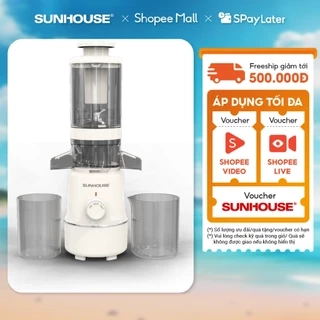 Máy ép chậm Sunhouse SHD5515 - Dung tích 600ml - Làm được kem, lưỡi cắt vượt trội - Ống tiếp nguyên liệu lớn 108mm