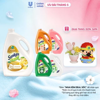 Nước rửa chén Sunlight Bio-care Thiên Nhiên 100% Gốc thực vật Lô Hội/Gừng/Trà Xanh/ Quế & Bồ hòn/Mềm dịu Chai 3.5/3.6kg
