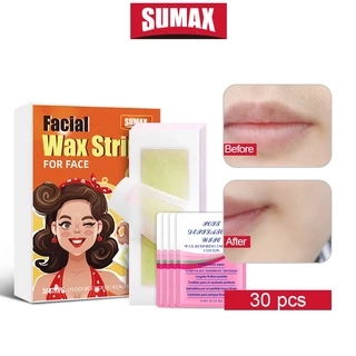 Dải sáp tẩy lông SUMAX, Dải sáp tẩy lông Brazil cho mặt, Thành phần tự nhiên, Không gây kích ứng 30 chiếc