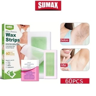 SUMAX 60 miếng sáp tẩy lông kết hợp để tẩy lông trên cơ thể và tẩy lông râu, nhẹ nhàng cho da