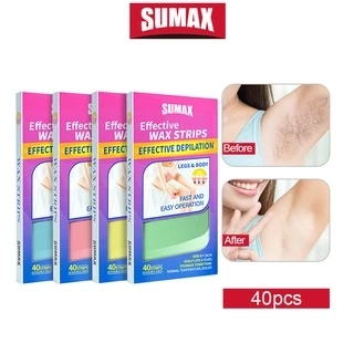 SUMAX Sáp tẩy lông body Thành phần dưỡng ẩm, thích hợp để tẩy lông chân/tay/bikini, da nhạy cảm và lông cứng 40pcs
