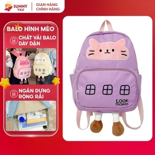 Balo trẻ em SUNNY BL03 - Balo hình con mèo dễ thương bé trai, bé gái quai êm, nhẹ, thoáng khí