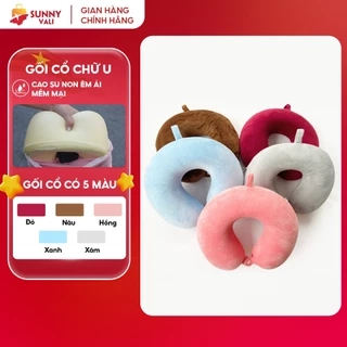 Gối cổ chữ U - GC03 SUNNY cao su non trơn đi du lịch, văn phòng
