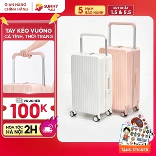 Vali kéo du lịch SUNNY LUNA chính hãng size 20-24, xách tay-kí gửi hạn chế va đập