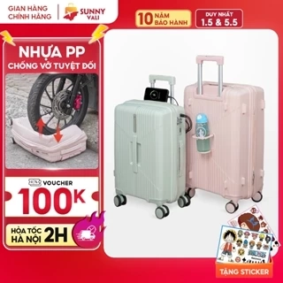 Vali kéo du lịch thời trang SUNNY SV07/LATO nhựa PC + ABS (2 size 5 màu)