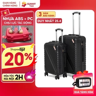 Vali kéo du lịch - Vali Sunny SV05, Vali bán chạy Bền Đẹp nhựa ABS + PC bảo hành 3 năm