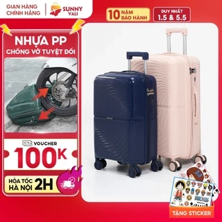 Vali kéo SUNNY ROGER - size 20/24/28 inch nhựa PP chống vỡ, vali thời trang bền đẹp bảo hành 10 năm