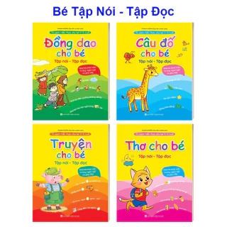 Sách - Combo Thơ - Truyện - Đồng Dao - Câu Đố Cho Bé Tập Nói, Tập Đọc - Kèm File Đọc (4 Cuốn)