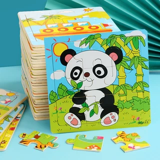 Tranh ghép hình Việt Hà 9 mảnh in hình ngộ nghĩnh cho bé kích thước 15cm x 15 cm