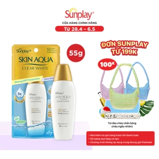 Kem chống nắng dưỡng trắng, kiểm dầu dùng mỗi ngày dạng sữa Sunplay Skin Aqua Clear White Eco Việt Nam SPF50, PA++++ 25g