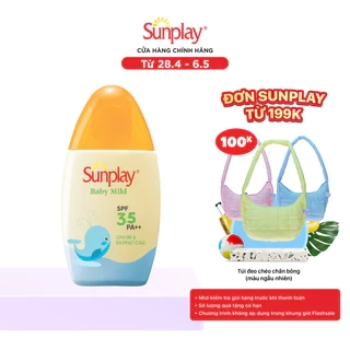 Kem chống nắng Sunplay cho bé từ 6 tháng tuổi và da nhạy cảm, dạng sữa Sunplay Baby Mild SPF 35, PA++ 30g