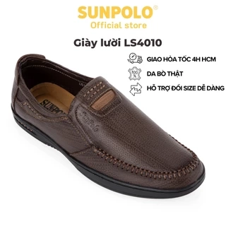 Giày lười nam Da bò cao cấp SUNPOLO LS4010