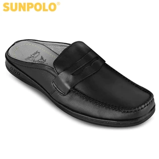 Giày sục nam Da bò SUNPOLO thoáng khi thoải mái SPO197