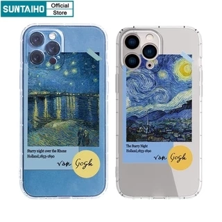 Ốp điện thoại Suntaiho bằng TPU in tranh trời sao của Van Gogh thích hợp cho IPhone 1