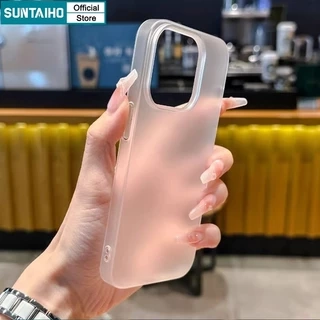 Suntaiho Ốp Lưng iPhone Đơn Giản Trong Suốt Crysta Mềm Chống Sốc TPU Ốp Điện Thoại Cho Iphone 16 15 14 13 12 11 Pro Max IP 7 8 Plus Iphon X XS XR XsMax