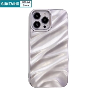 Suntaiho ốp lưng iphone sang chảnh Màu bạc Ốp Điện Thoại silicon Mềm Chất Lượng Cao Cho iphone 11 12 13 14 15 pro max ip 6 6s 7 8 plus iphon x xs xr xsmax
