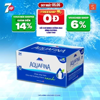 [HOT-CHỈ 91K] Thùng 24 Chai Nước tinh khiết Aquafina (500ml/chai)