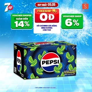 Thùng 24 Chai Nước Ngọt Có Gaz 7Up (390ml/chai)