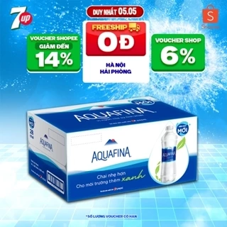 [HỎA TỐC-VC 12%] Thùng 28 Chai Nước tinh khiết Aquafina (500ml/chai)