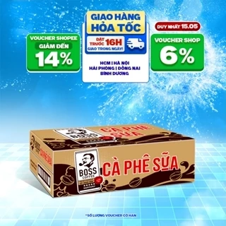 Thùng 24 Lon Cà phê sữa Boss (180ml/lon)