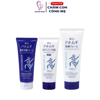 Sữa rửa mặt chiết xuất Ý Dĩ Hatomugi Cleansing Facial Foam dưỡng ẩm dưỡng trắng da Nhật Bản 130g, 170g