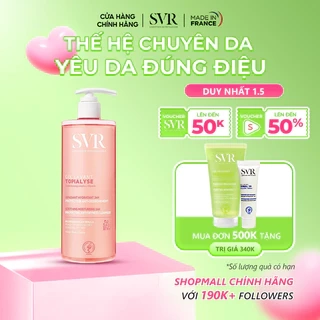 Gel làm sạch dịu nhẹ cho da nhạy cảm, da khô và viêm da cơ địa SVR TOPIALYSE Gel Lavant 400ml