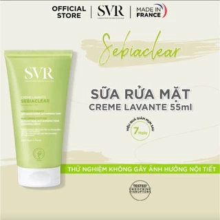[Gift 3] Sữa rửa mặt dạng sữa SVR SEBIACLEAR CREME LAVANTE 55ml mang lại sự thoải mái và dưỡng ẩm hàng ngày