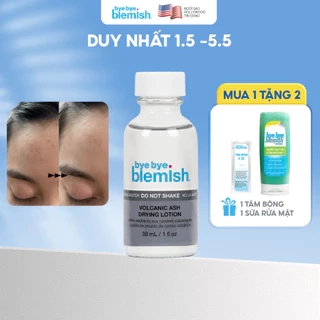 Chấm Đẩy Mụn Đầu Đen, Đầu Trắng, Bã Nhờn, Giảm Viêm Từ Tro Núi Lửa Bye Bye Blemish Volcanic Ash Drying Lotion 30ml