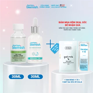 Chấm Mụn Tràm Trà và Serum 9,9% Niacinamide Bye Bye Blemish 30ml giúp giảm mụn, mờ vết thâm cho da dầu