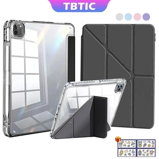 Tbtic Cho iPad Có Giá Đỡ Bút Chì Air 7 M3 2025 6 Pro 11 2024 Air 5 4 10.9 11th A16 10th 9th 8th Gen 7th 10.2 6th 5th 9.7 Mini 6 Ốp Lưng Trong Suốt