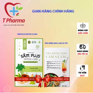Kẹo Giảm Cân Sâm Plus Detox X1000 TM Pharma Giảm Mỡ Sinh Học Thanh Nhiệt Hộp 30 Viên