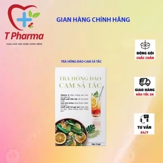 Trà Hồng Đào Cam Sả Tắc TM PHARMA Hỗ trợ thanh lọc cơ thể làm đẹp da hộp 15 gói