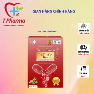 Vạn Xuân Tố Nữ Plus Collagen nội tiết hỗ trợ làm đẹp da, mờ thâm nám và ngăn ngừa lão hoá hộp 48 viên