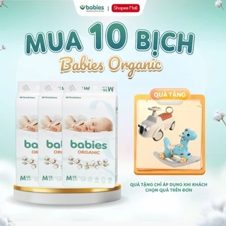 Combo 10 Bịch Tã/Bỉm Babies Organic Mỏng Thoáng, Siêu Thấm Hút, Mềm Mịn, Có Đủ Size NB/S/M/L/XL/2XL/3XL