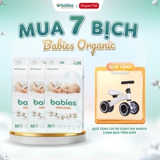 Tã Bỉm Babies Organic Mỏng Thoáng, Siêu Thấm Hút, Đầy Đủ Size NB/S/M/L/XL/2XL/3XL - Thương Hiệu Việt
