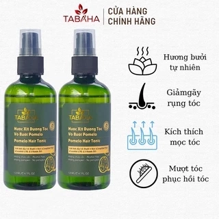 Bộ 2 Chai Xịt Tinh Dầu Bưởi Pomelo Tabaha Ngăn rụng tóc giúp tóc dài và dày hơn (120ml x2)