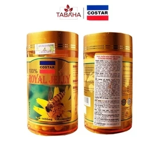Sữa Ong Chúa Costar Royal Jelly Soft Gel Capsules 1450mg (100 viên) Dưỡng Da Chống Lão Hóa