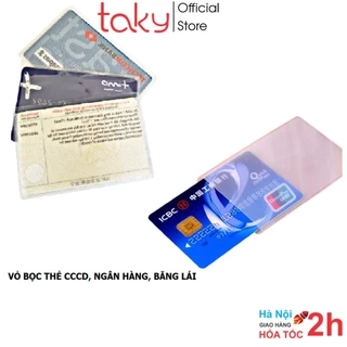 4 Vỏ Bọc - Taky, Thẻ Căn Cước Công Dân, Thẻ ATM, Thẻ Sinh Viên, Thẻ Nhân Viên, Bảo Vệ Thẻ Cho Sạch Sẽ, Vệ Sinh 5959Set4