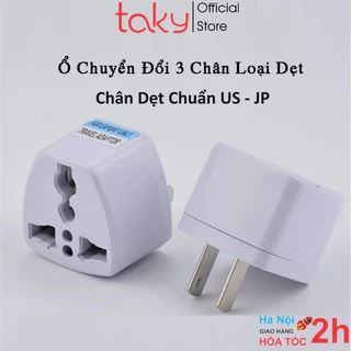 Phích Điện - Taky, Chuyển Đổi 3 Chân Sang 2 Chân Dẹt, Chuẩn US-JP Đầu Chuyển Đổi Phích Điện Nhỏ Gọn, Tiện Dụng. 8601