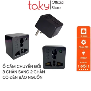 Phích Ổ Cắm Điện - Taky, Chuyển Từ 3 Chân Sang 2 Chân, An Toàn, Tiện Dụng Trong Gia Đình, Văn Phòng 8613