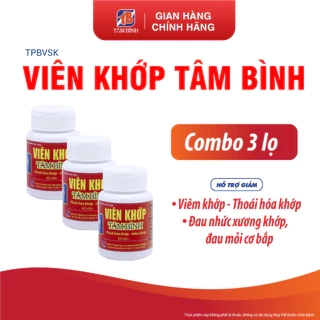 Combo 03 hộp viên khớp Tâm Bình Hỗ trợ giảm đau khớp, viêm khớp, thoái hóa khớp từ thảo dược