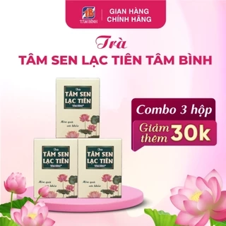 Trà Tâm sen lạc tiên Tâm Bình hộp 20g túi lọc thơm hương hoa sen thanh mát