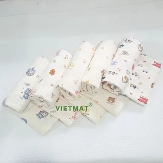 2 mét vải muslin cao cấp 2 lớp TILO 100% cotton may khăn tắm, khăn sữa cho bé, mềm mịn, thấm hút tốt