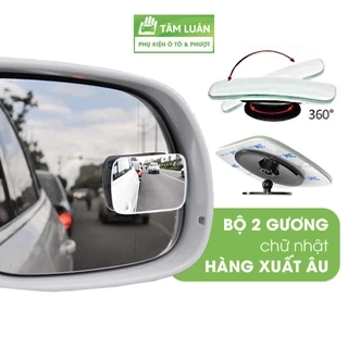 Gương cầu lồi ô tô xoay 360 độ cỡ lớn hình chữ nhật soi điểm mù, phụ kiện oto xe hơi Tâm Luân