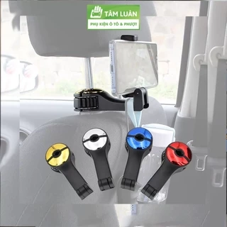 Móc treo đồ ô tô kiêm giá đỡ điện thoại gắn lưng ghế xe hơi - phụ kiện ô tô Tâm Luân